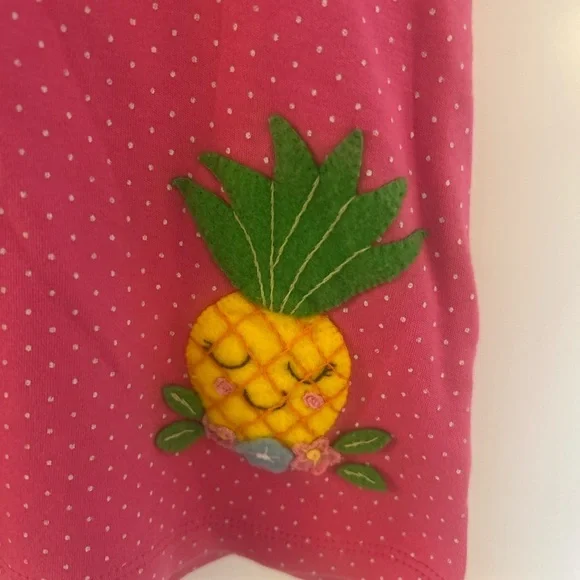Pink polka dot pineapple tshirt 4T Boutique Brand Lily Pad adorable! - Picture 2 of 4